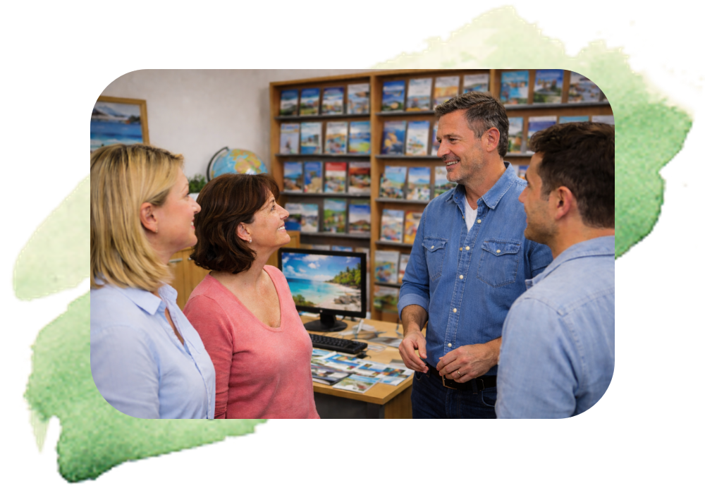 Beratung im Reisebüro